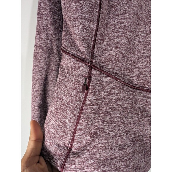Lululemon Womens Maroon Always Alert 1/2 Zip Pullover Sz 8 Running Workout Gym - Picture 7 of 10